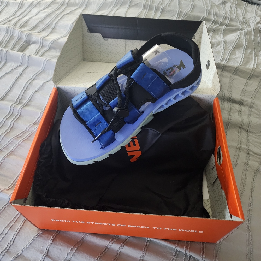 Blue and Black Men's Sandals